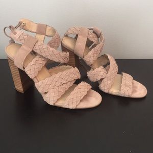 BCBG Tan Wedges